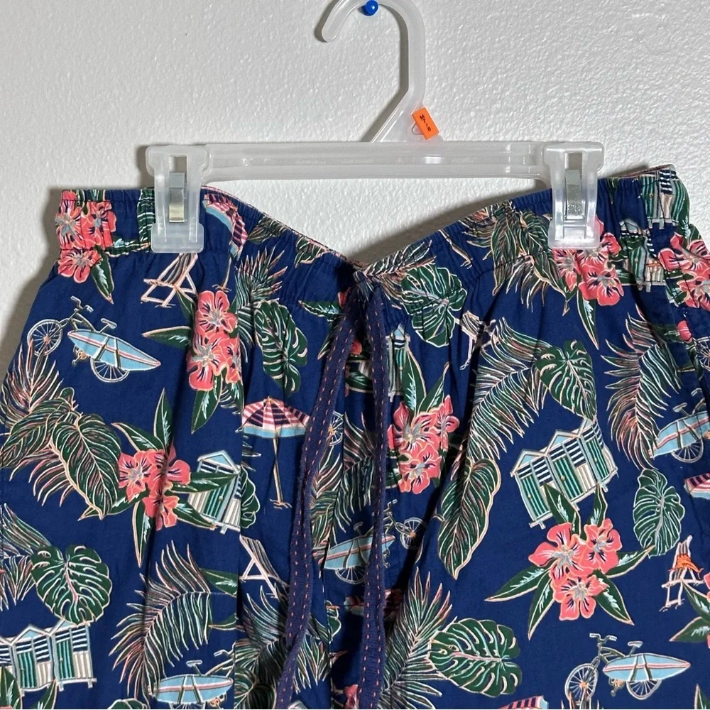 Tommy Bahama Men Scenic Woven Lounge Blue Floral ‎ Swim Trunks Shorts size L